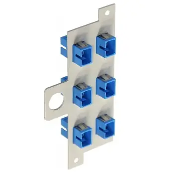 Corning WIC-CP1-38 Interconnect Center Panel Ceramic SC Interface 6-Fiber Singlemode - OS2 Wall-Mount Blue