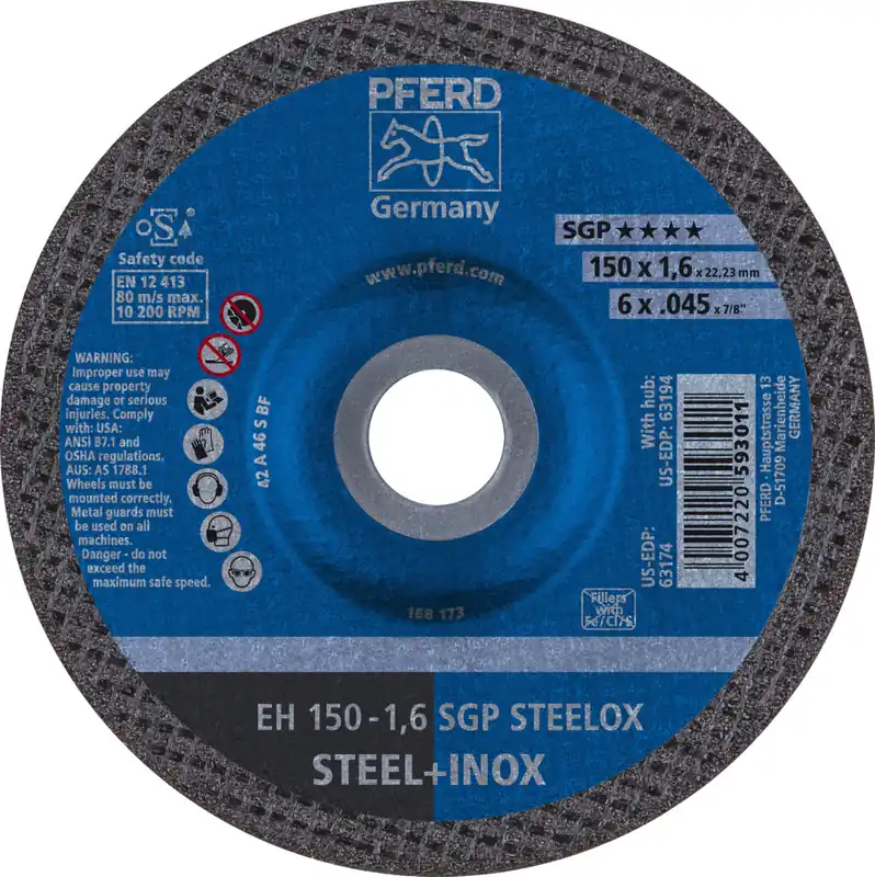 PFERD 41963172 4-1/2 x .045 7/8 Metal Cut-Off Wheel