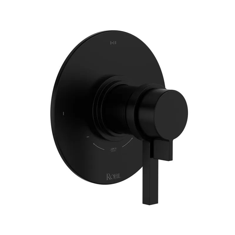 Rohl TLB23W1LMMB Lombardia 1/2 Therm & Pressure Balance Trim With 3 Functions in Matte Black