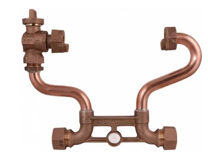 A Y McDonald 5134-120 721 Horizontal Meter Setter, 5/8 x 3/4 in Meter, 7 in Setter, 3/4 in Connection, T CTS Compression Connection
