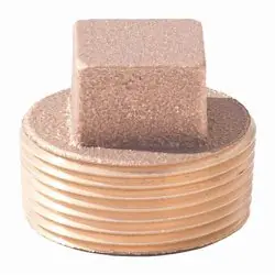 Merit Brass X117A-04 Solid Square Head Plug, 1/4 in Nominal, MNPT End Style, 125 lb
