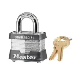 Master Lock Company 3KA0324 Tumbler Padlock Keyed Alike 4-Pin W1 Cylinder 1-9/16 Width 3/4 Shackle Clearance