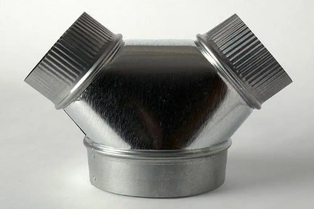 Miami Tech BNW44 4 in. x 4 in. x 4 in. 30 ga Galvanized Steel Bull Nose Wye