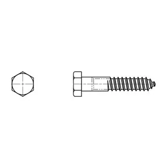 BBI 50D1000LSHZ 1/2 x 10 Zinc Plated Lag Screw