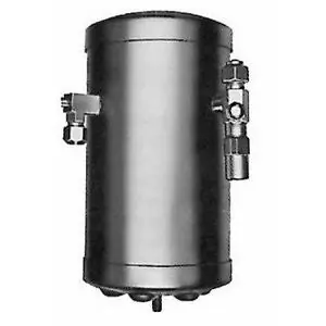 Refrigeration Research 1918 Refrigeration Receiver 6 lb 5 Inch Dia 10 Inch H 1/4 Inch Inlet x 1/4 Inch Outlet