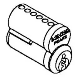 KABA ILCO CORP 3840-26D-1006-D Cylinder Lock Interchangeable Core, Peaks Classic, 140 6-Pin, Uncombinated, D Keyway, Small Format, Capped