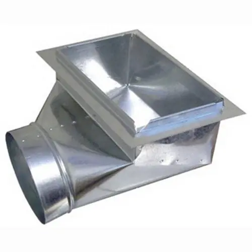Gray Metal South 10X6X6-113RF 90 Degree Register Boot with Flange