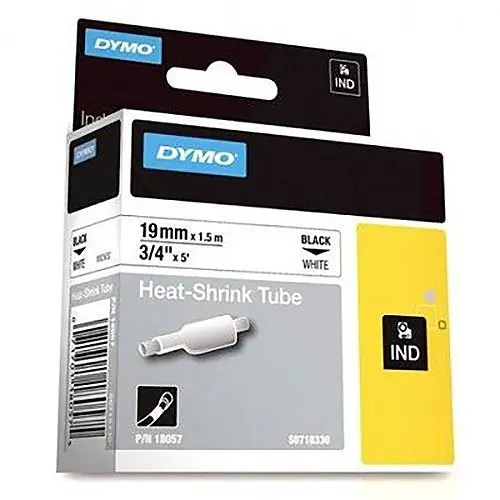 DYMO 18057 Rhino Heat Shrink Tubing 3/4 Inch - Industrial Wire Labeling