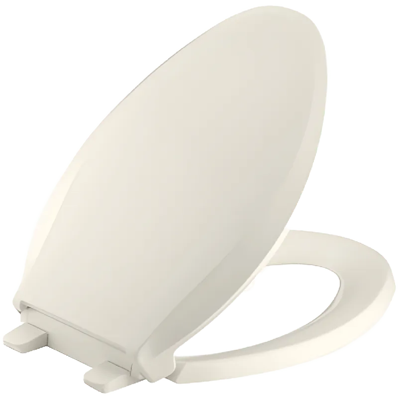 Kohler K-4636-RL-BI ReadyLatch Quiet Close Solid Polypropylene Closed-Front Elongated Toilet Seat