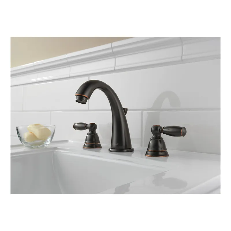 Peerless Faucet P299196LF-OB Claymore Two Handle Widespread Lavatory Faucet, 6 to 16 in Centers, Oil Rubbed Bronze