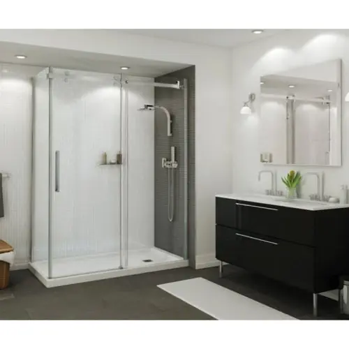 MAAX 420005-R-503-001 Maax B3Square 60 inch x 32 inch x 4 inch Acrylic Corner Right Shower Base, Right Drain