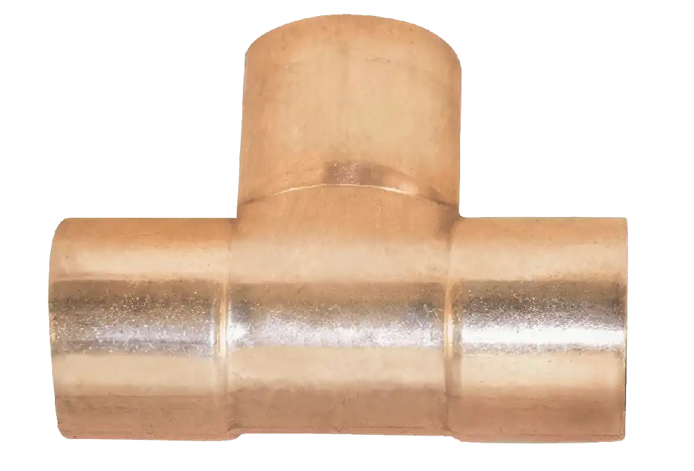 Elkhart Products CTSQP 4 inch x 3 inch x 2-1/2 inch Wrot Copper Tee SWT x SWT x SWT