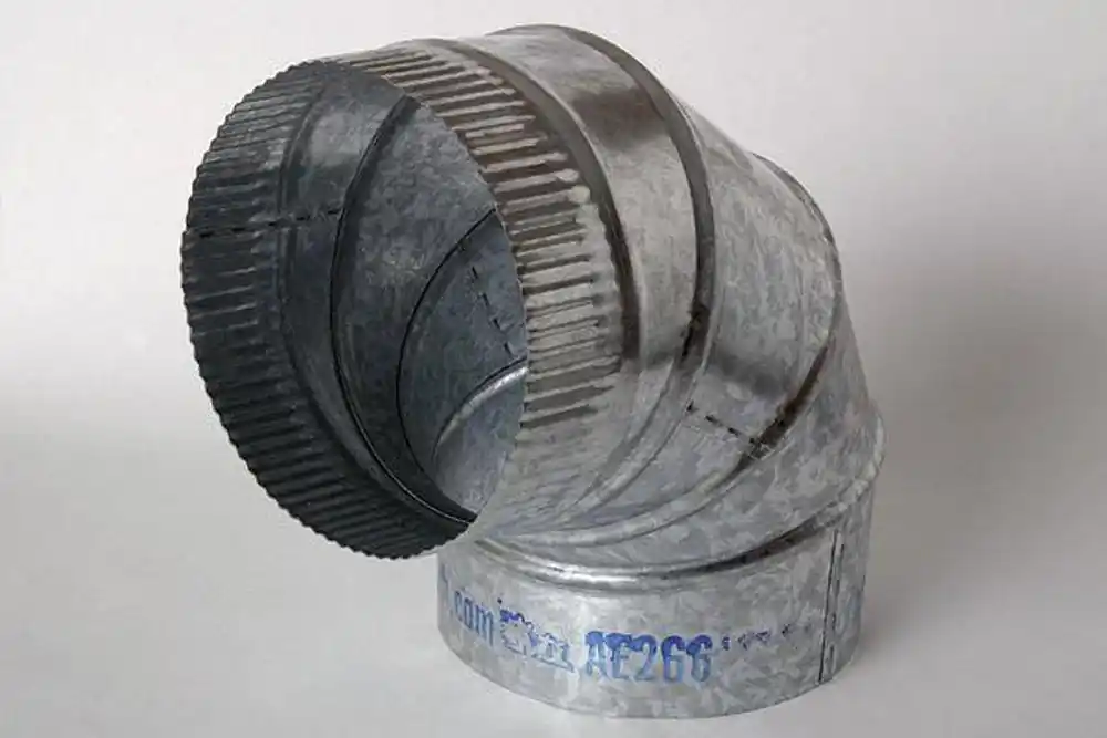 Miami Tech AE267 7 In. 26 Ga 90 Degree Duct Elbow