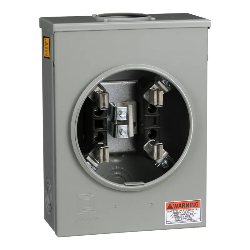 Square D URTRS101B Overhead/Underground Service Ring Type Meter Socket 600 VAC 125 Amp