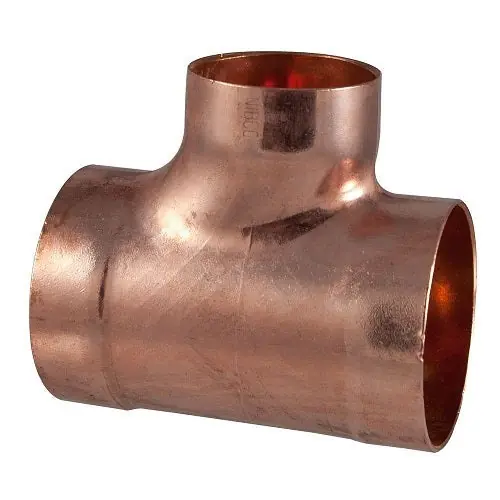 Elkhart Products CDWTN 2 inch DWV Copper Sanitary Tee, SWT x SWT x SWT