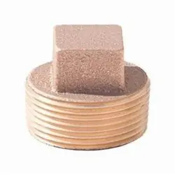 Merit Brass X117A-06 Solid Square Head Pipe Plug, 3/8 in Nominal, MNPT End Style, 125 lb