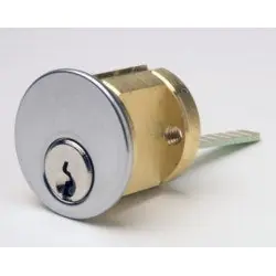 KABA ILCO CORP 7075RB10-26D-KD Rim Cylinder Lock, 5-Pin, Russwin D1 Keyway, Keyed Different, 2-3/8 Long Standard Tailpiece