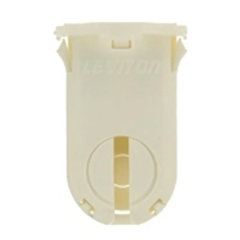 Leviton 23660-SNP Fluorescent Lampholder, Medium Bi-Pin, Snap-In, White