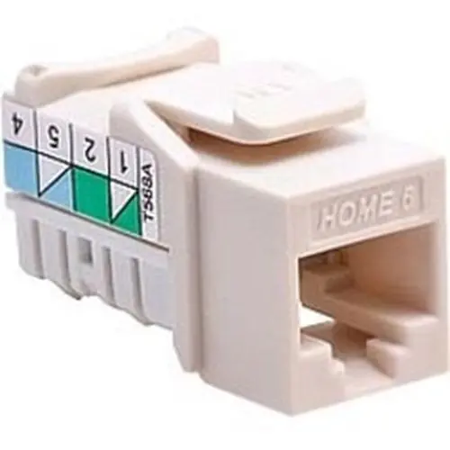 Leviton 61HOM-RT6 HOME Snap-In Jack T568A/B Wiring Light Almond Replacement 61HOM-RT6