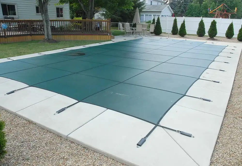 GLI 20-1636RE-SAP-GRN GLI 16' x 36' Rectangle Mesh Safety Cover, Green