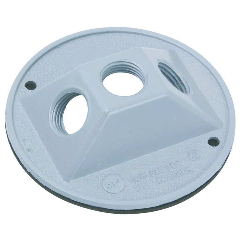 Legrand-Pass & Seymour WPRB13 Weatherproof 4 RoundOutdoor Cluster Cover Blank 3 Hole 1/2