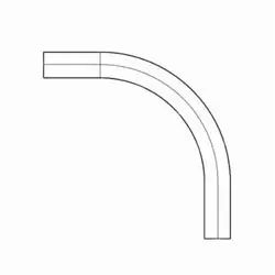 Robroy Industries PRHELB-1-1/2X90 Male Threaded Steel Standard Radius Rigid Conduit Elbow