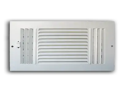 Metal-Fab MFSCR1010W4 Metal-Fab 4 Way Sidewall/Ceiling Register 10 x 10 in