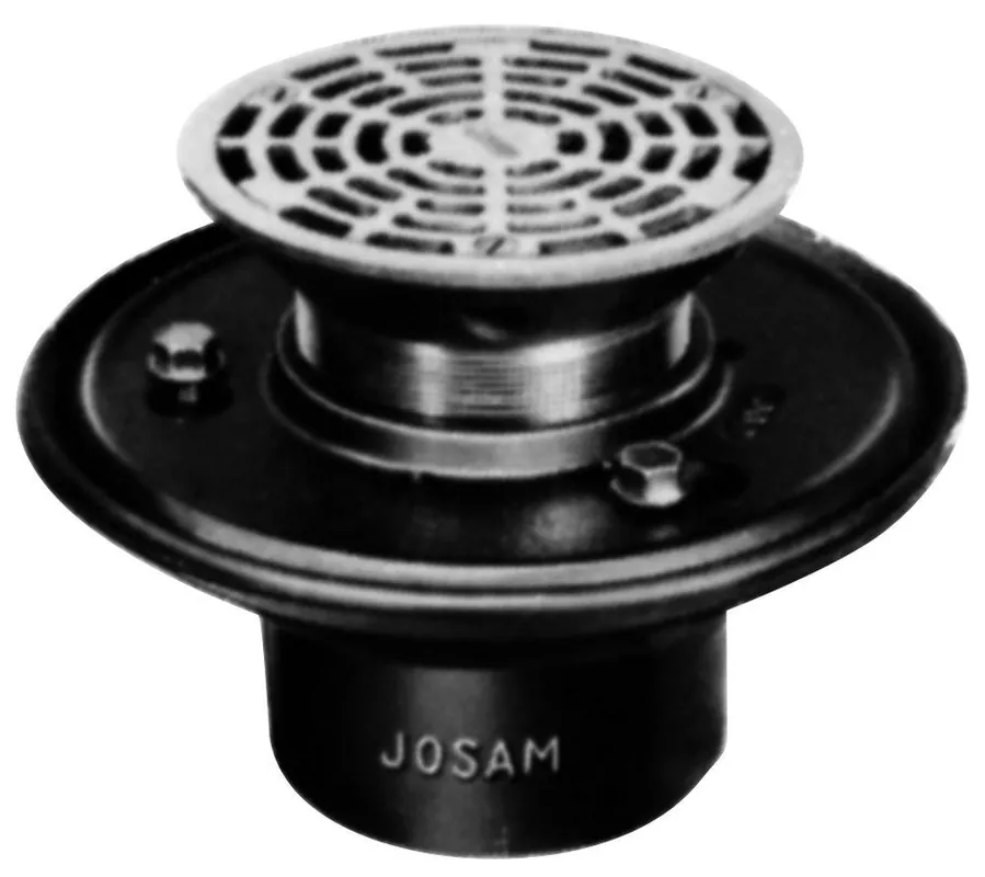 Josam 30004-5A-50-Y 30000 Series 4 in. Hub Cast Iron Nickel Floor Drain