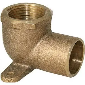 Elkhart Products CDEF9DLF 1/2 inch 90 Deg Cast Copper Drop Ear Elbow, Lead Free, SWT x FIP