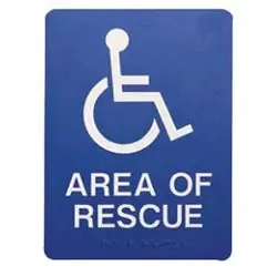 TALKAPHONE ETP-SIGN Emergency Telephone Polycarbonate Self-Adhesive Area of Rescue Sign