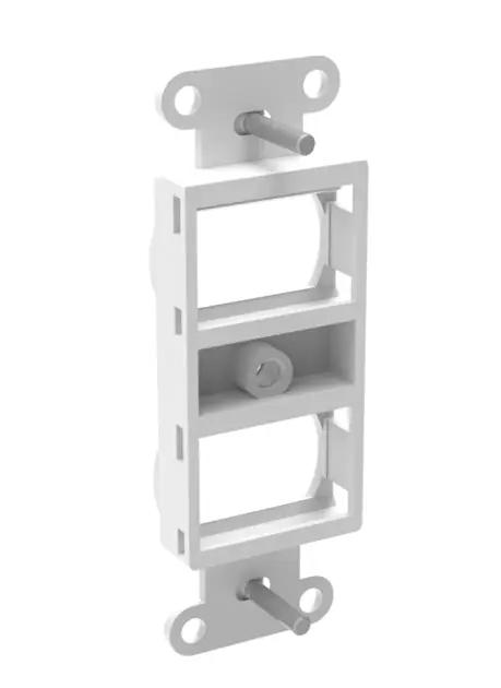 COMMSCOPE ENTERPRISE SOLUTIONS 1-1339120-3 4-Port Flush Mount Unloaded Strap 106 Style Accepts SL Series Inserts Alpine White