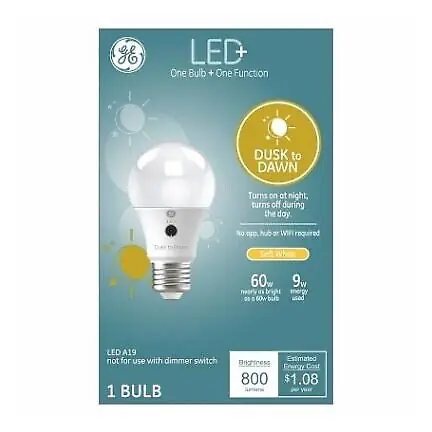 TRUE VALUE TV272241 GE 9W DuskDawn SW Bulb