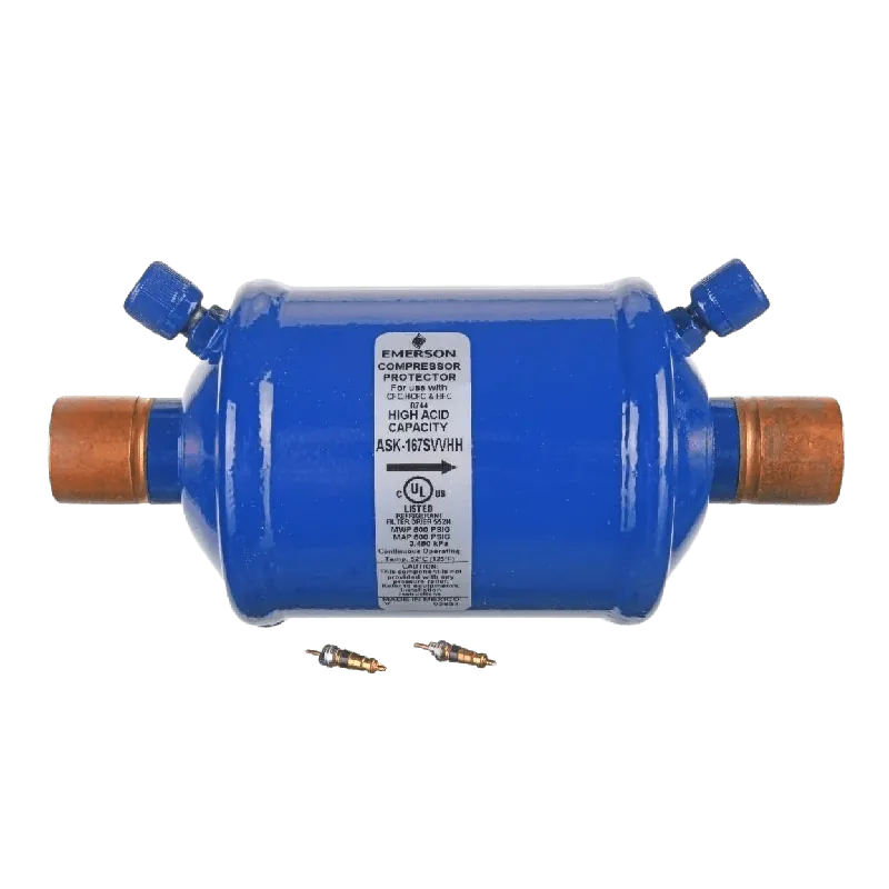Emerson 83-ASK-167SVV ASK Standard Shell Suction Line Filter Drier, 7/8 inch x 6-15/16 inch L, Sweat ODF