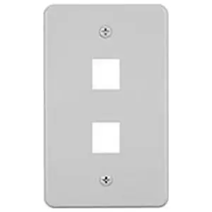 Allen Tel AT30-2-14 Versatap 2-Port Faceplate Grey