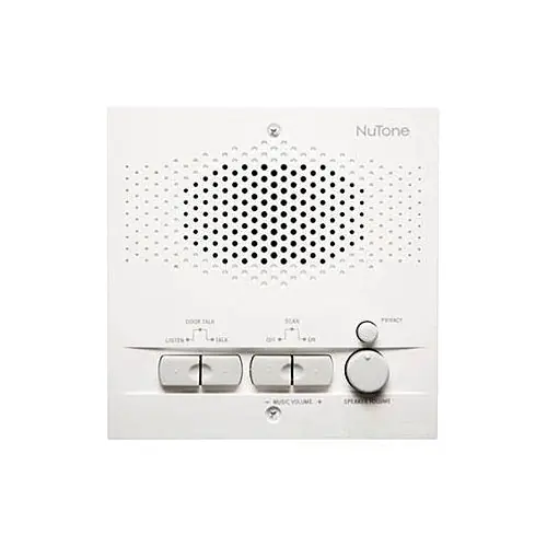 Broan-NuTone NRS200WH Intercom Sub Station Indoor Remote Station White