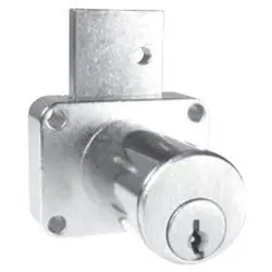 NATIONAL CABINET LOCK C8178-915-26D Drawer Lock, Pin Tumbler, 7/8 Length Cylinder, 3/4 Deadbolt Travel, Dull Chrome, With (2) 915 Removable Key in Locked/Unlocked Key