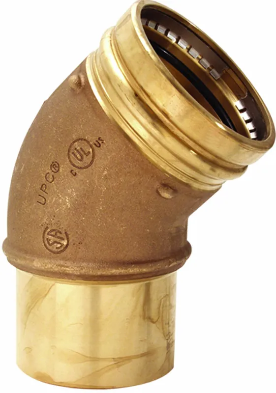 Viega 91542 ProPress Bronze XL 45-Degree Elbow 3-Inch FTG x P