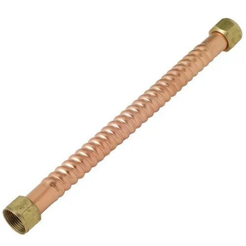 BrassCraft WB00-24 BrassCraft Copper-Flex WB00 Water Heater Connector, 3/4 Inch FIP x 3/4 Inch FIP, 24 Inch Length