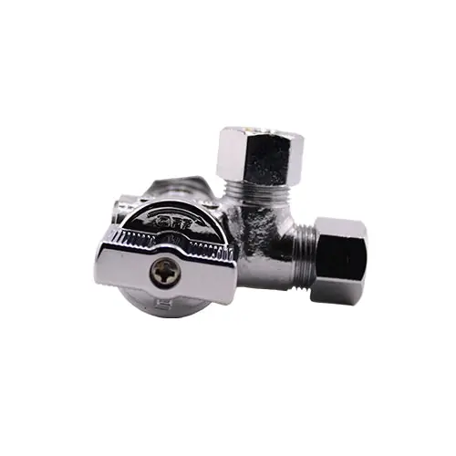 Nabco 980590LF 5/8 inch x 3/8 inch x 3/8 inch Lead Free Brass PEX Angle Stop