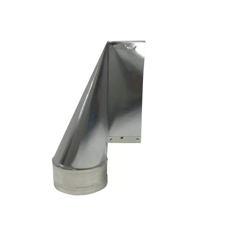 Air Duct Products 8416.100206-6 10 inch x 2 inch x 6 inch 90 Degree Long Side Register Boot No PG with 6 inch Extension Sealed 30 Gauge AB102146PH2S