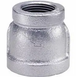 SPS Approved Vendor IGRDC 1/2 inch x 3/8 inch Galvanized Malleable Iron Reducer, Imported, FIP x FIP
