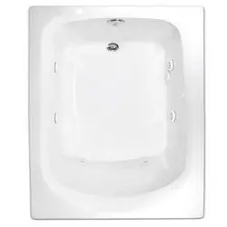 Praxis Companies RN6032TO-WHT Hamilton Contractor Advantage 60 inch x 32 inch x 20 inch Acrylic Drop-In Bathtub End Drain