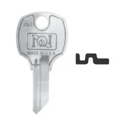 National Cabinet Lock D8782 Lock Key Blank, Pass Key, C, 4-Disc Tumbler, Brass