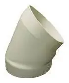 General Plastics L645P 6 x 6, White, PVC, Straight, 45D Elbow