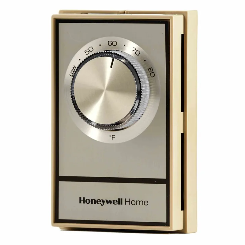 Resideo T498A1810/U Brush Gold Electric Heat Thermostat for Electric Baseboard Heat