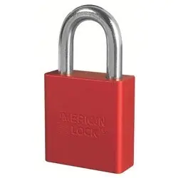 AMERICAN LOCK A1205REDKA63387 Rekeyable Padlock Alike Keyed 5-Pin Tumbler 1-3/4 Width x 3/4 Thickness