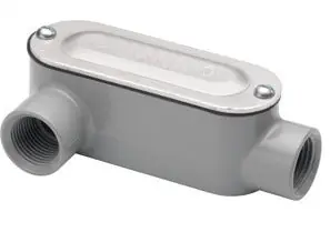 Bridgeport LR-47CG Rigid and IMC Conduit Body, Type LR, Aluminum, Cover and Gasket, Size 2-1/2 Inch