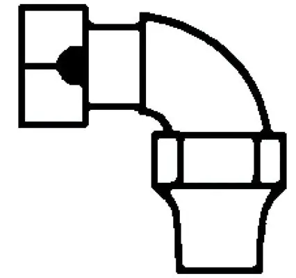 AY McDonald 5121-196 74750T 1 Eighth Bend Fem Flare X CTS -NL