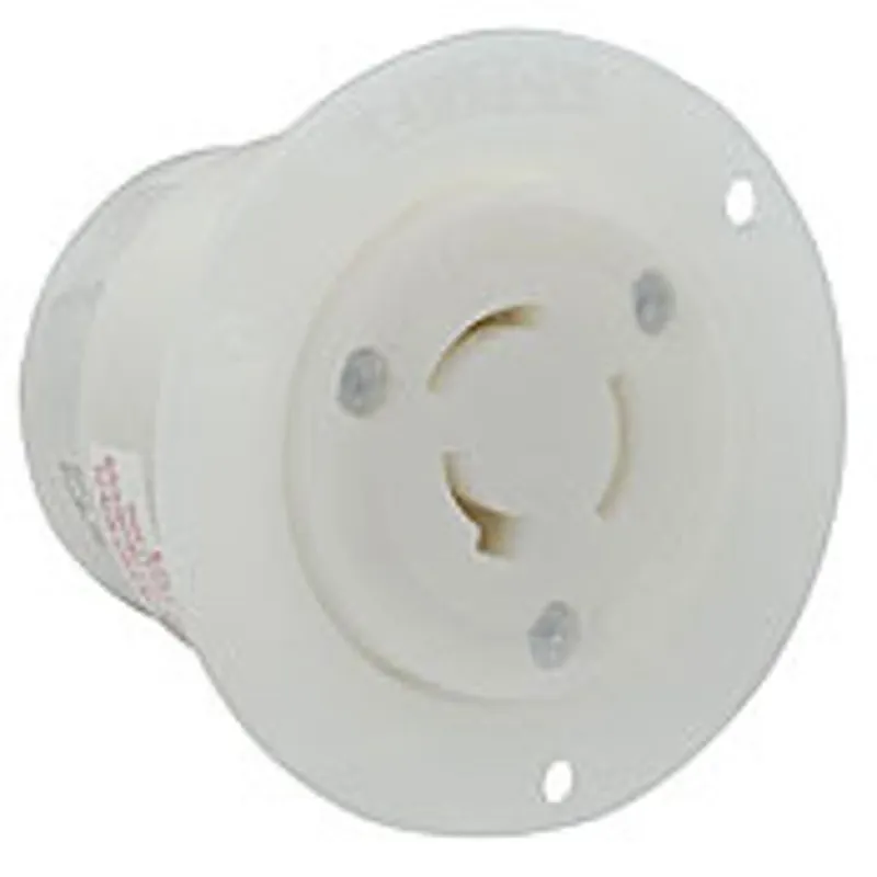 Leviton 3326-C 20 Amp, 125/250 Volt, NEMA Non-NEMA, 3P, 3W, Flanged Outlet Locking Receptacle