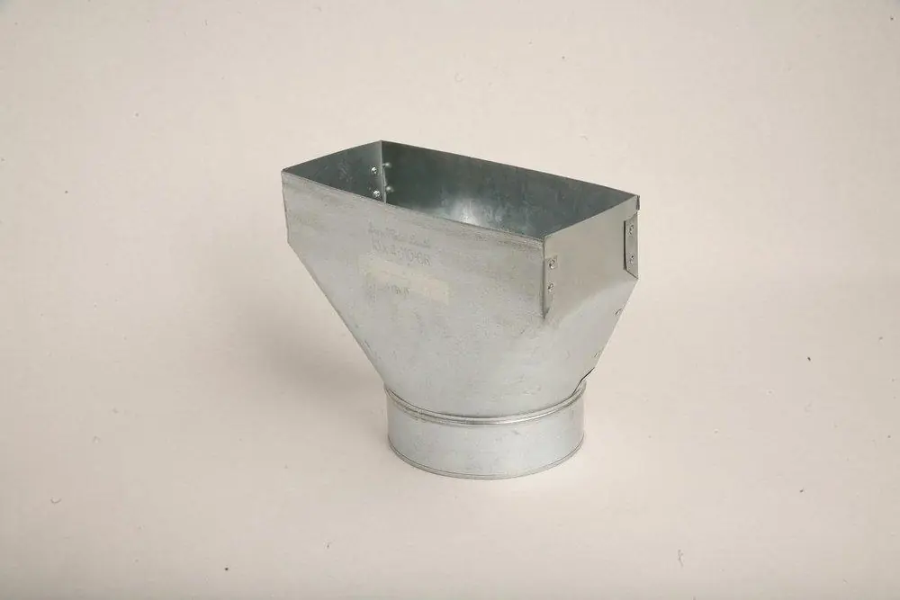 Gray Metal South 10X6X6-110R 10 x 6 x 6 in. Straight Boot Galvanized Steel 30 ga